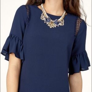 Stella and Dot NWT Margot Navy Blue Top